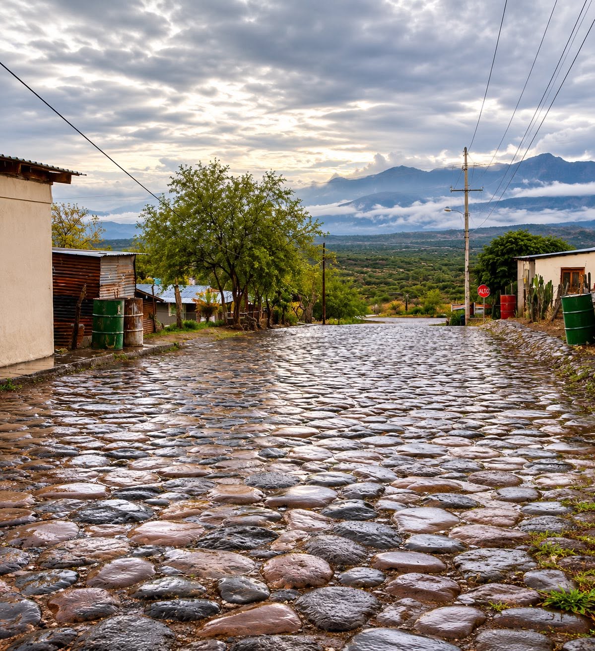 Panorámica de la Sierra Madre Occidental con nubes flotando entre las montañas